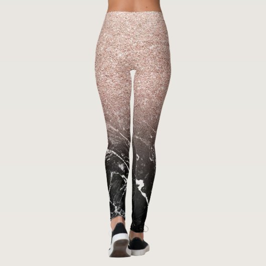 Glitzer und Marmor Leggings (Rückseite)