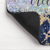 Glitzer und Marmor personalisiert Mousepad (Ecke)
