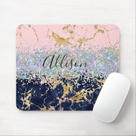 Glitzer und Marmor personalisiert Mousepad