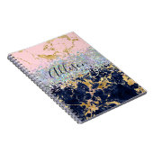 Glitzer und Marmor personalisiert Notizblock (Rechte Seite)