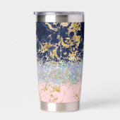 Glitzer und Marmor personalisiert Thermobecher (Rechts)