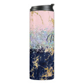 Glitzer und Marmor personalisiert Thermosbecher (Nach links gedreht)