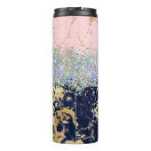 Glitzer und Marmor personalisiert Thermosbecher (Rückseite)