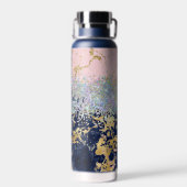Glitzer und Marmor personalisiert Trinkflasche (Rückseite)