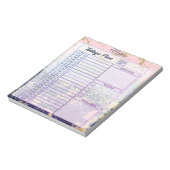 Glitzer und Marmor personalisierter Tagesplaner Notizblock (Rotiert)