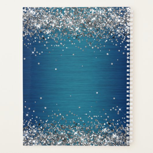 Glitzer und Messmetall-Monogramm Planer (Rückseite)