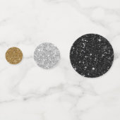 Glitzer- und/oder Metallmischsilber Konfetti (Rückseiten)