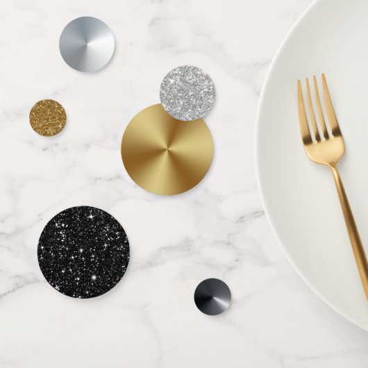 Glitzer- und/oder Metallmischsilber Konfetti (Gruppe)