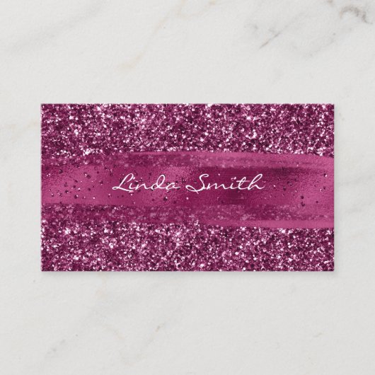Glitzer und Pinselstrich Visitenkarte (Vorderseite)