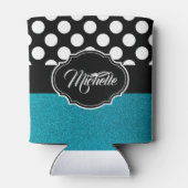 Glitzer und Punkte Dosenkühler (Rückseite)