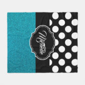 Glitzer und Punkte Fleecedecke (Vorderseite (Horizontal))