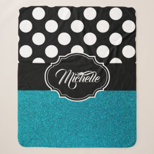 Glitzer und Punkte Sherpadecke