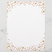 Glitzer und Rosa Sprinkle Confetti Flyer (Hinten)
