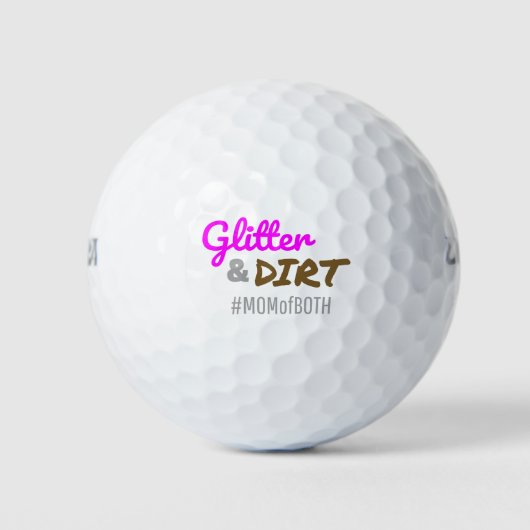 Glitzer und schmutzige Mama beider Muttergottes Golfball (Vorderseite)