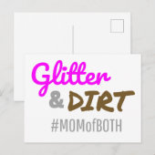 Glitzer und schmutzige Mama beider Muttergottes Postkarte (Vorne/Hinten)