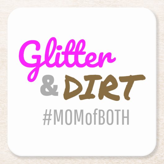 Glitzer und schmutzige Mama beider Muttergottes Rechteckiger Pappuntersetzer (Vorderseite)