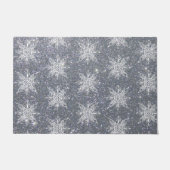 Glitzer und Schneeflocken Fußmatte (Vorderseite)