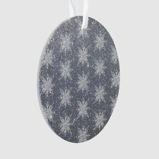 Glitzer und Schneeflocken Ornament (Vorderseite)