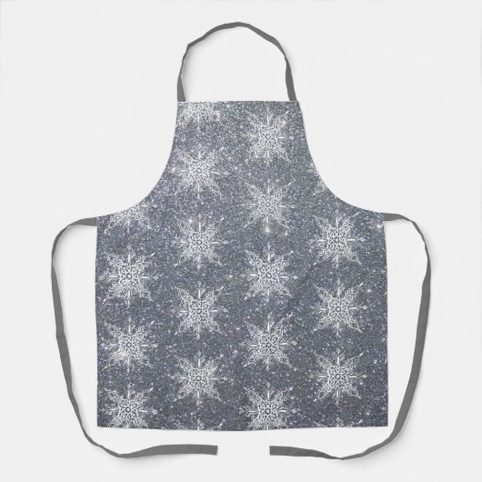 Glitzer und Schneeflocken Schürze (Vorderseite)