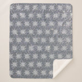 Glitzer und Schneeflocken Sherpadecke (Vorderseite)