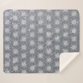 Glitzer und Schneeflocken Sherpadecke (Vorderseite (Horizontal))