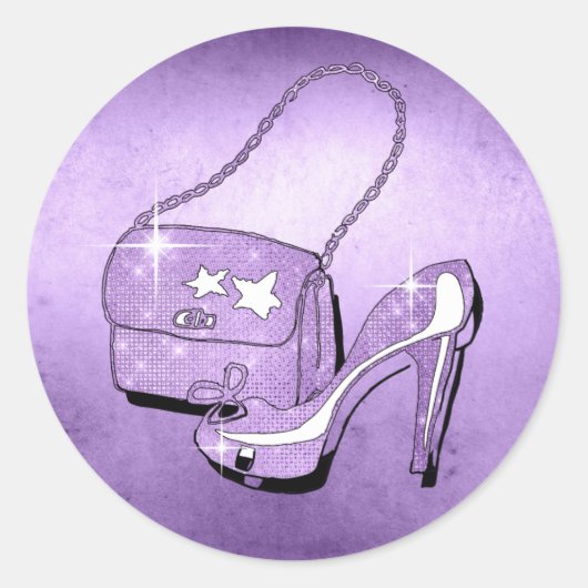 Glitzer und Shine Accessories Violet ID675 Runder Aufkleber (Vorderseite)