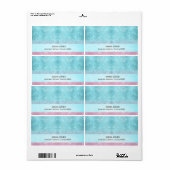 Glitzer und Shine Gradient Aquamarin/rosa ID673 (Vorne)