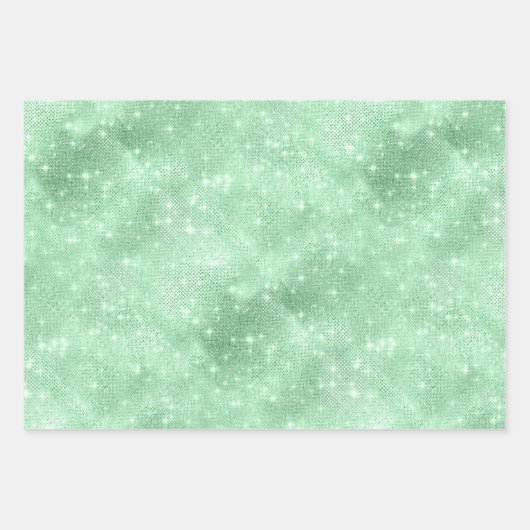 Glitzer und Shine Green/Blue/Violet ID671 Geschenkpapier Set (Vorderseite)