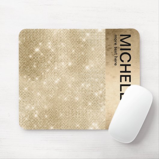 Glitzer und Shine Name Gold ID673 Mousepad (Mit Mouse)