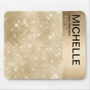 Glitzer und Shine Name Gold ID673 Mousepad