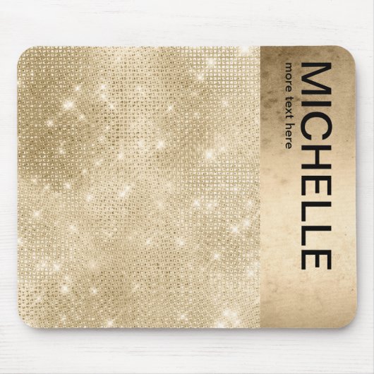 Glitzer und Shine Name Gold ID673 Mousepad (Vorne)
