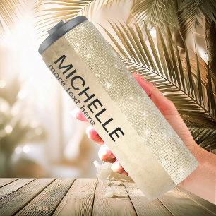 Glitzer und Shine Name Gold ID673 Thermosbecher