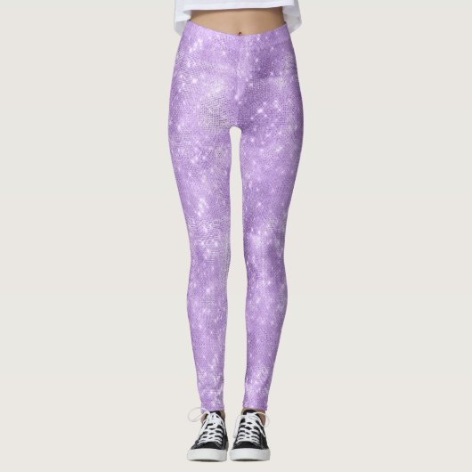 Glitzer und Shine Pattern Violet ID671 Leggings (Vorderseite)