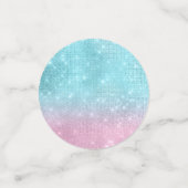 Glitzer und Shine Quinceanera Aquamarin/Rosa ID701 Konfetti (Klein Vorderseite)