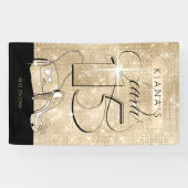 Glitzer und Shine Quinceanera Black/Gold Vrt ID701 Banner (Horizontal)