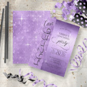 Glitzer und Shine Quinceanera Violet ID701 Einladung