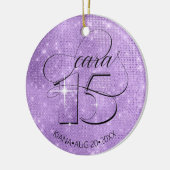 Glitzer und Shine Quinceanera Violet ID701 Keramik Ornament (Links)