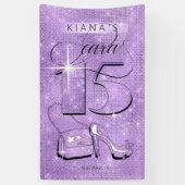 Glitzer und Shine Quinceanera Violet Vert ID701 Banner (Vertikal)