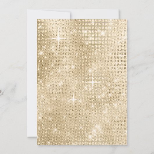 Glitzer und Shine Sweet 16 Gold ID675 Einladung (Rückseite)