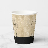 Glitzer und Shine Sweet 16 V2 Black/Gold ID675 Pappbecher (Rechts)