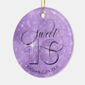Glitzer und Shine Sweet 16 Violet ID675 Keramik Ornament (Links)