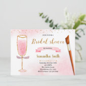 Glitzer- und Sickduscheinladung Einladung (Stehend Vorderseite)