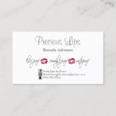 Glitzer und Silber (weiß) Visitenkarte (Rückseite)