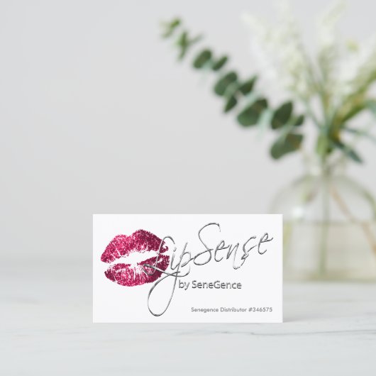 Glitzer und Silber (weiß) Visitenkarte (Stehend Vorderseite)