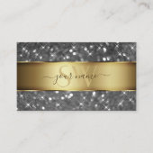 Glitzer- und Silbersterne-Initialen Visitenkarte (Vorderseite)