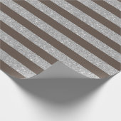 Glitzer- und Silberstreifen Geschenkpapier (Ecke)