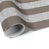 Glitzer- und Silberstreifen Geschenkpapier (Rolleneckpunkt)