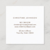 Glitzer und Sonnenblumen Quadratische Visitenkarte (Rückseite)