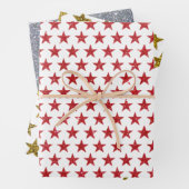 Glitzer und Sterne Geschenkpapier Set (Beispiel)