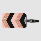 Glitzer und Streifen Gepäckanhänger (Vorderseite (Horizontal))